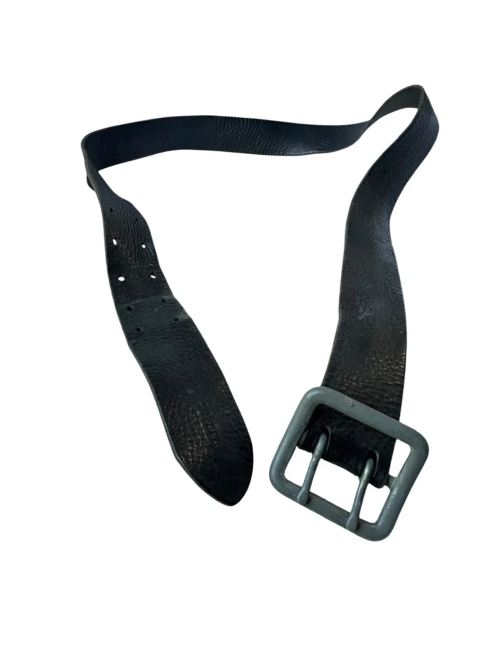 Vintage DIESEL Black Genuine Pebbled Leather Casual Belt For Men 36